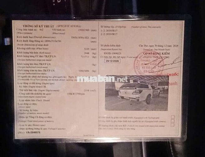 Mazda BT-50 2020 Trắng 87034 km