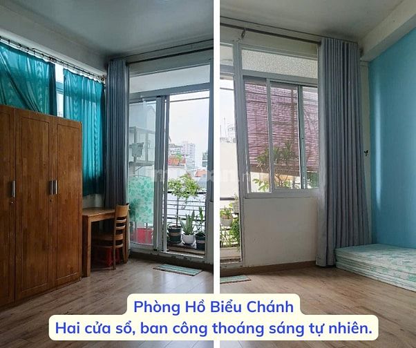Cho thuê phòng 4,8 triệu/tháng, 25m2, bếp, ban công, Hồ Biểu Chánh PN