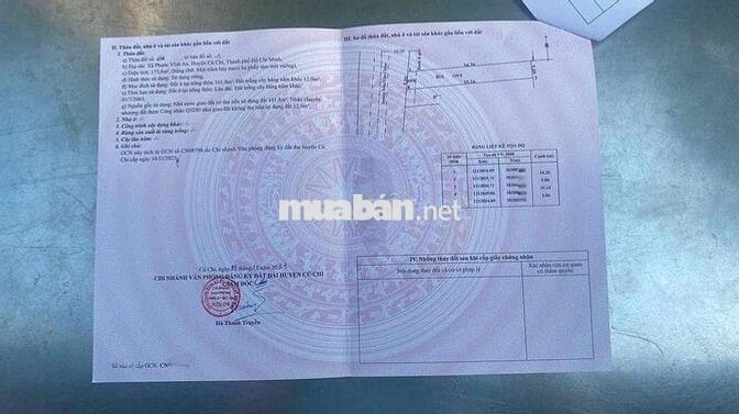 Đất diện tích lớn 173m2 giá 1tỷ5 sổ hồng riêng đường Trần Văn Chẩm 