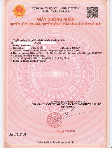 Đất Trảng Bàng -Tây Ninh , Tiềm năng sáng trong tương lai .Cách KCN Ph