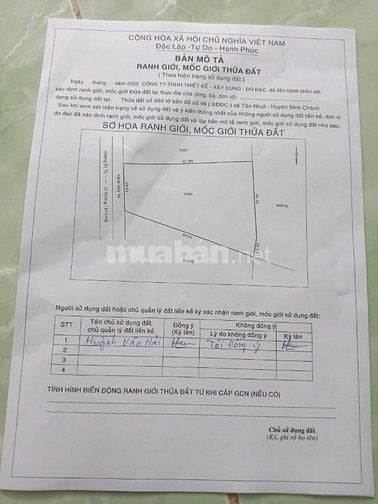 Đất mặt tiền Đường Bà Tỵ, Tân Nhựt