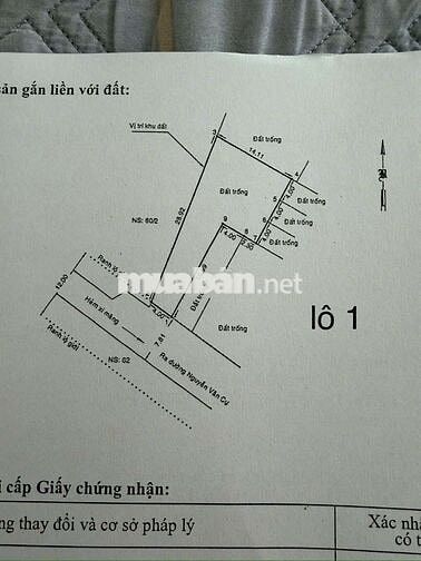 Đất hẻm 8m đường Nguyễn Văn Cự (Tỉnh Lộ 10- Cầu Kinh) 244m2 7tỷ 400 tr