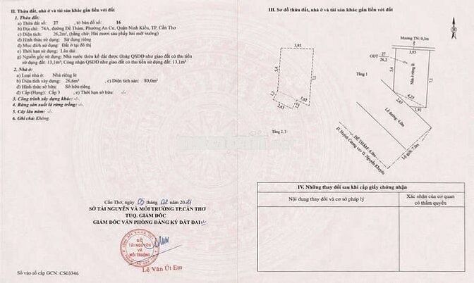 bán nhà mặt tiền đề thám , 2 lầu