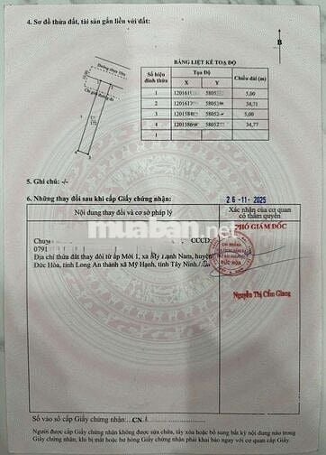 Đất 5 x 35m Mặt tiền đường Giồng Lớn. Sát bên Hành Chính Công
