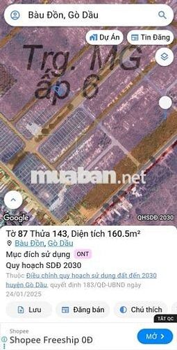 CHÍNH CHỦ CẦN BÁN GẤP LÔ GÓC KCN PHƯỚC ĐÔNG - TÁI ĐỊNH CƯ BÀU ĐỒN