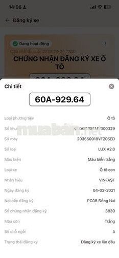 Vinfast Lux A2.0 2021 Base Trắng