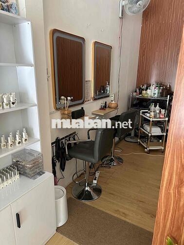 sang tiệm nails gội dưỡng sinh mặt bằng góc 2 mặt tiền