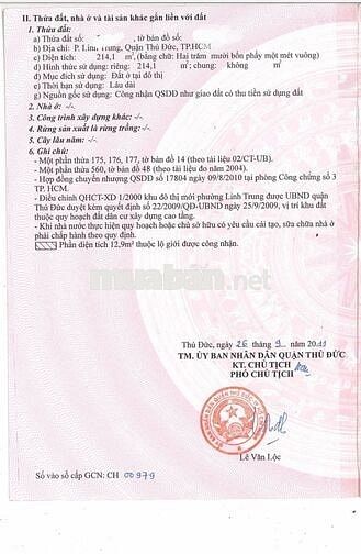 NHỈNH 10TI LÔ ĐẤT 214M2 NGANG 7 NGAY GA METRO THÍCH HỢP XÂY CHDV 