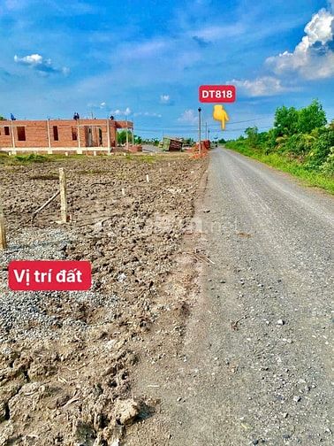 Bán đất tại Đường Tỉnh Lộ 818, Long An, 550 triệu, 150 mv thổ cư .