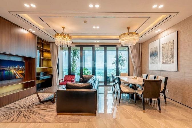 Bán căn hộ tại D'Edge Thảo Điền tầng trung, 188m2, 4PN-3WC, view sông