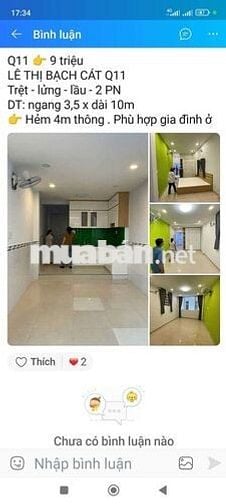 Nha cho thuê nhà đẹp mới đúc 1 lưng 1 lâu 2 phòng ngủ 