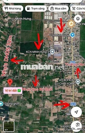 220m2 nhánh Cao Bá Quát P.Minh Hưng giá đầu tư