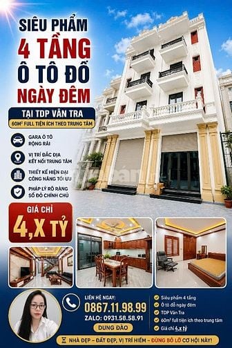 Cần bán căn nhà 4 tầng ngay khu 35 căn Vân Tra, An Đồng, Hải Phòng.