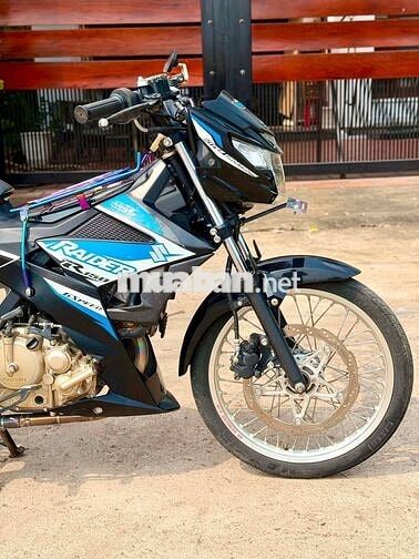 Suzuki Raider FI Đen, Xanh, Trắng