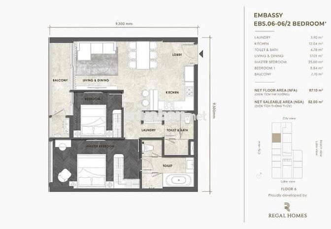 Độc Quyền Căn Góc EBS 06-06 Regal Complex - Tầng Đẹp Đón Tài Lộc