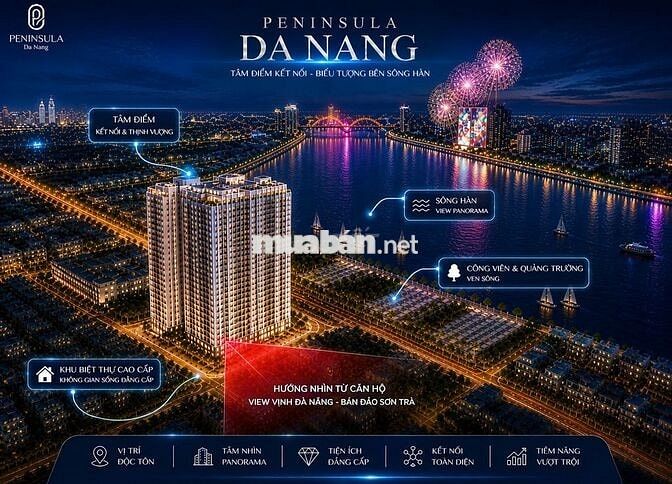 QUỸ CĂN HỘ VEN SÔNG HÀN TẦNG CAO VIEW PHÁO HOA DIFF GIÁ 3,X TỶ
