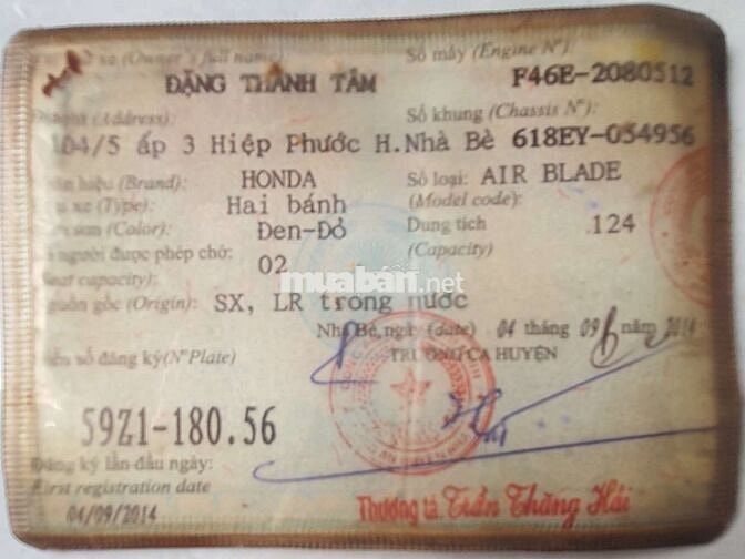 Honda Air Blade 2014 Đen-Đỏ