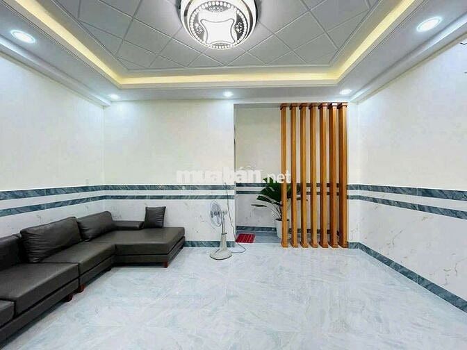 Nhà Mới 5m x 15m  1lửng 2lầu 4pn 6wc 