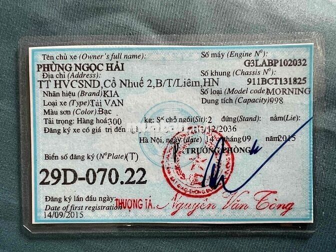 bán xe KIA Morning Van 2011 bạc