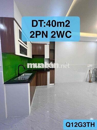 NHÀ 2 TẦNG DIỆN TÍCH 40M VUÔNG Q12 CHỈ HƠN 3.5 TỶ CÒN THƯƠNG LƯỢNG