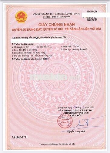 Đất nền lô A ngay chợ Thạnh Phú sổ riêng thổ cư