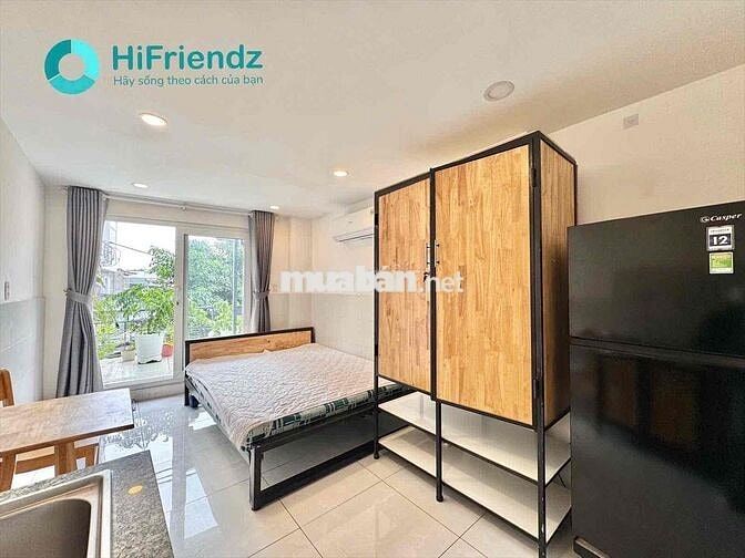 khai Trương Căn Hộ studio ban công Full Nội thát máy giặt riêng