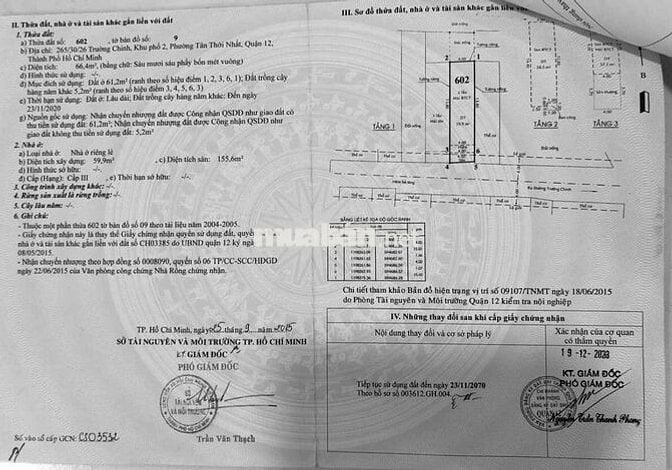 Chủ cần bán căn nhà vị trí gần chợ lạc quan  , phường tân thới nhất