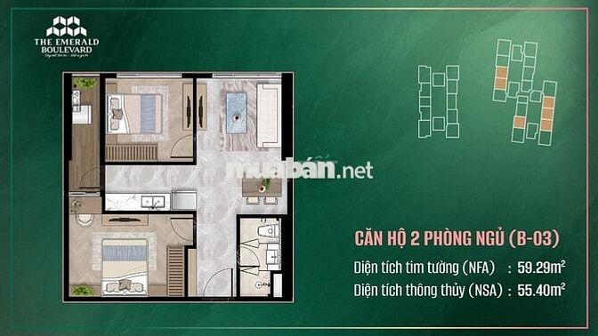 Bán căn hộ The Emerald Boulevard, vị trí đẹp mặt tiền QL13