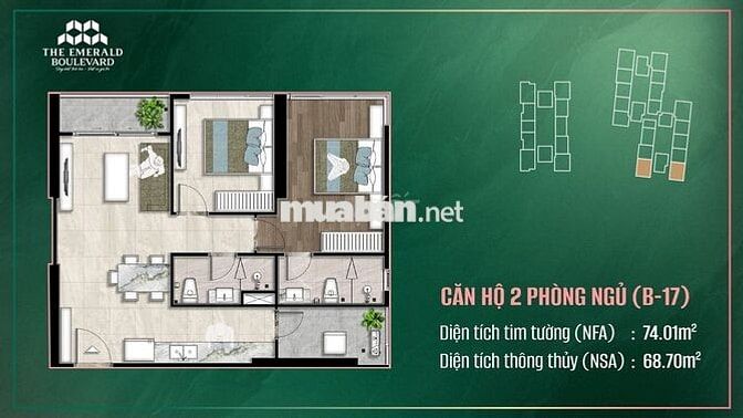 Bán căn hộ The Emerald Boulevard, vị trí đẹp mặt tiền QL13