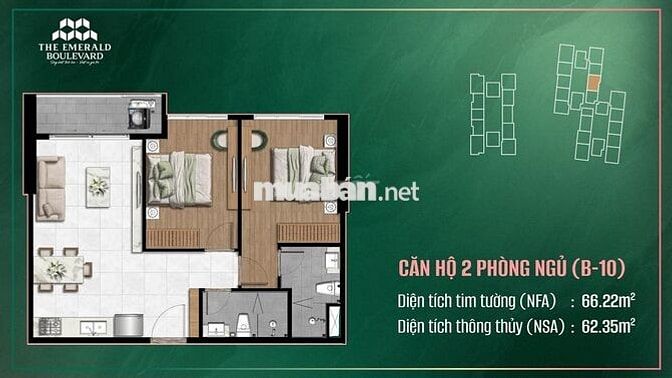 Bán căn hộ The Emerald Boulevard, vị trí đẹp mặt tiền QL13