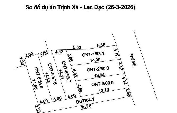 "🔥 CHỦ GỬI BÁN 6 LÔ ĐẤT F0 TẠI THÔN TRỊNH XÁ – XÃ LẠC ĐẠO – HƯNG YÊN 
