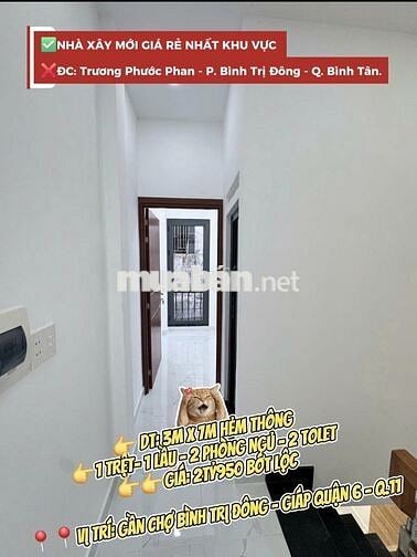 Dưới 3 tỷ - Nhà đẹp 2 phòng ngủ - Sát bên Q6 - Chủ gởi em bán ạ🥰
