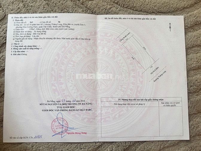 Bán biệt thự hiện đại 192 Thăng Long , khu vip Cẩm Lệ, gần nhiều tiện 