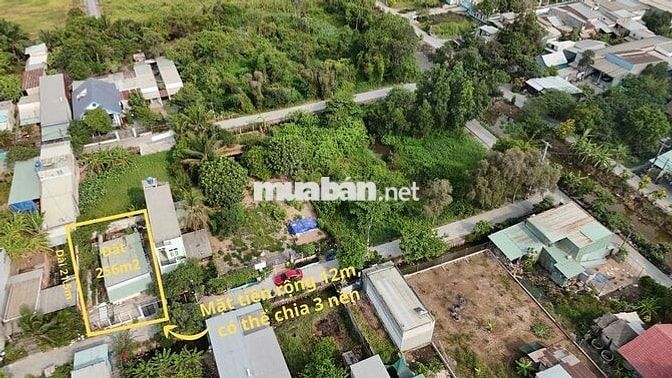 Bán nhà - có 3 phòng trọ - DT: 256m2 -  có thể chia 3 nền