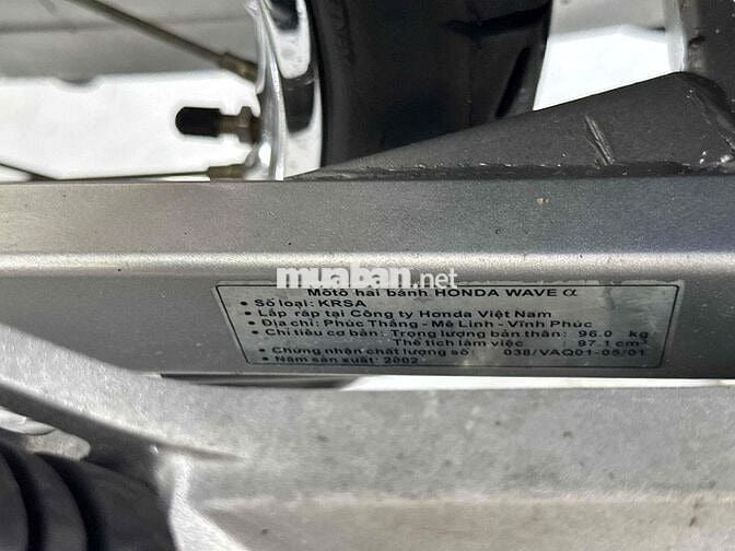 Honda Wave Anpha 2002 Xanh Nguyên zin