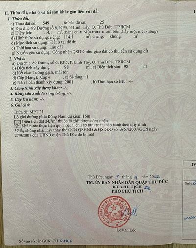 Cần Bán Gấp MT Linh Tây 6,3mx18m Giá chỉ 12,5 tỷ- Hỗ trợ vay Bank 50%