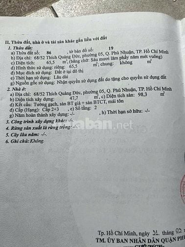 Cần bán gấp nhà Phú Nhuận giá êm