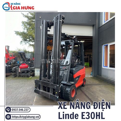 🛻XE NÂNG ĐIỆN LINDE 3 TẤN – GIẢI PHÁP NÂNG HẠ HIỆU QUẢ CHO KHO XƯỞNG
