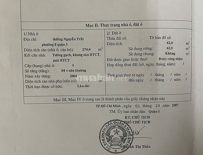 Bán nhà Nguyễn Trãi Q5, 5 tầng, vị trí kinh doanh, 4m × 17m, giá 40 tỷ