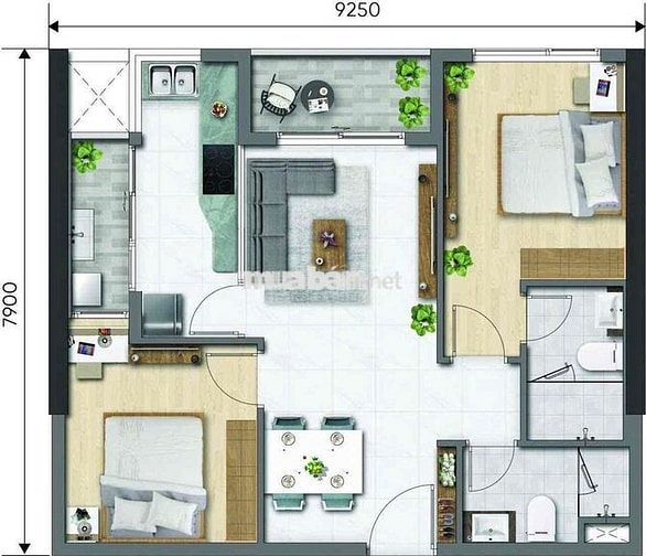 CĂN HỘ 68M2 VIEW BẾN DU THUYỀN GIÁ *** THỊ TRƯỜNG 4.5 TỶ