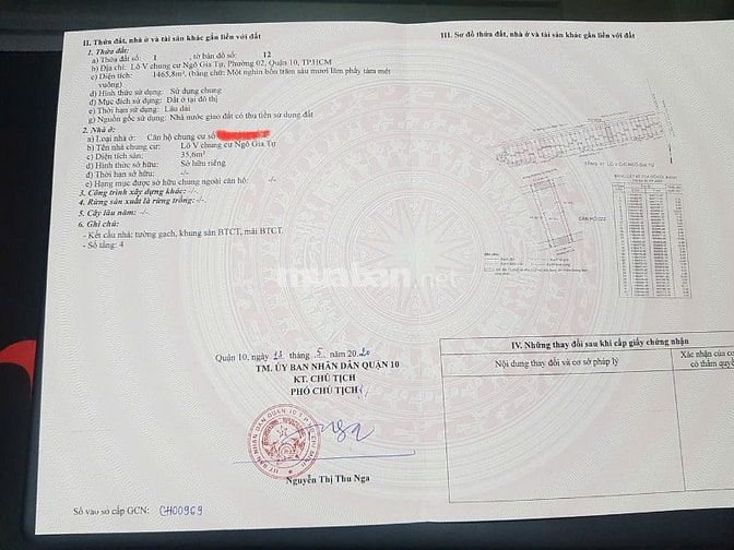 Nhà Bán: Cc Ngô Gia Tự (Tầng Trệt) Trần Nhân Tôn P.2 Q.10 dt:3,5x14,5m
