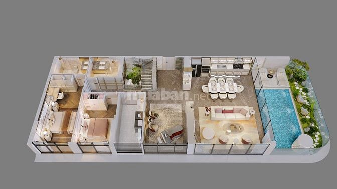 CỰC HIẾM - CĂN DUPLEX CÓ BỂ BƠI RIÊNG NỘI ĐÔ HÀ NỘI – VIEW SÔNG HỒNG