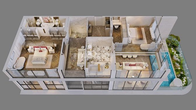 CỰC HIẾM - CĂN DUPLEX CÓ BỂ BƠI RIÊNG NỘI ĐÔ HÀ NỘI – VIEW SÔNG HỒNG