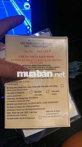 Hyundai Accent BN71 1.5 MT 2025 Trắng