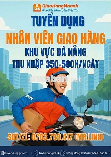 NHÂN VIÊN SHIPPER - Tài xế giao hàng bưu cục 