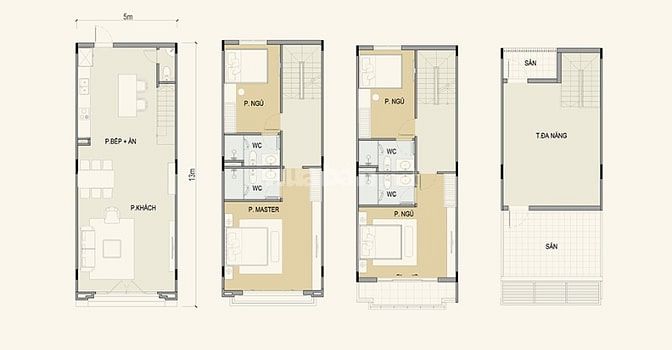 Bán nhà phố vinhomes hóc môn 60 m2, 4 tầng giá 6 tỷ