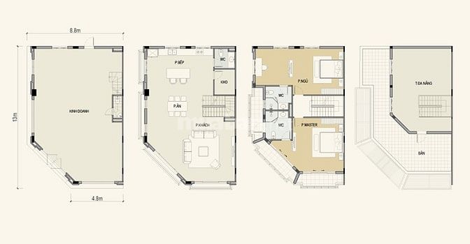 Bán nhà phố vinhomes hóc môn 60 m2, 4 tầng giá 6 tỷ