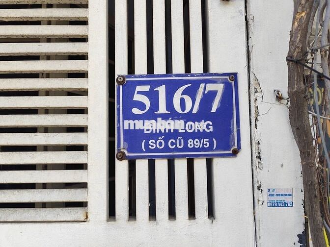 Cho thuê nhà 5x12m hẻm 10m Bình Long, Tân Phú, gần AEON MALL TÂN PHÚ