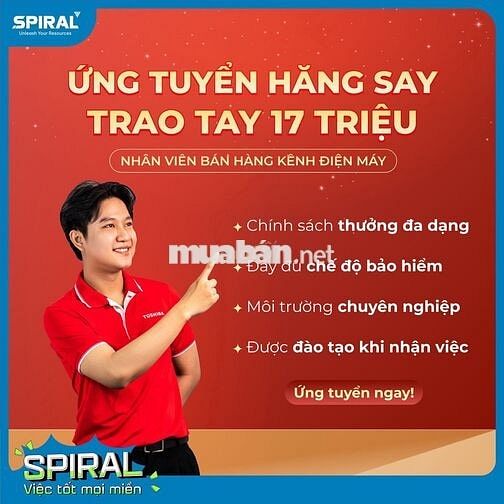 TUYỂN NHÂN VIÊN BÁN HÀNG ĐIỆN MÁY TOSHIBA