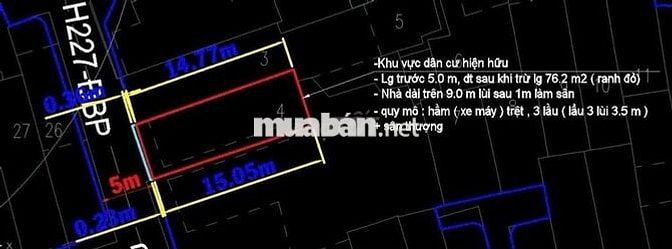 80M NGANG 5M - GPXD 6 TẦNG - HXH 6M SÁT ĐAKAO Q1 - LÀM CHDV 100TR/TH
